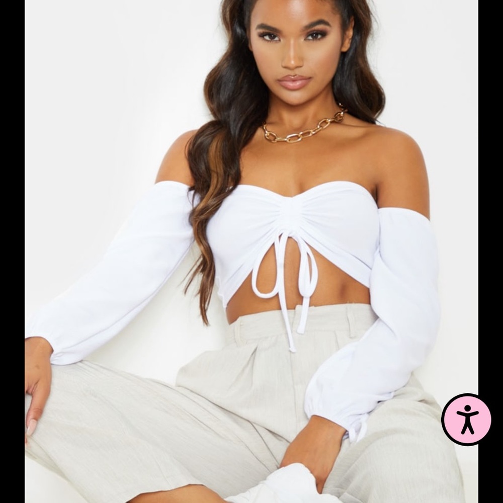 Pretty Little Thing White Crop